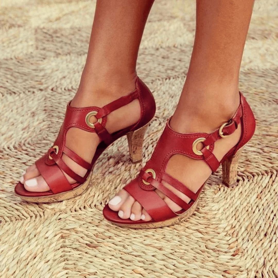 HANNAH | COMFORTABLE HEELED SANDALS